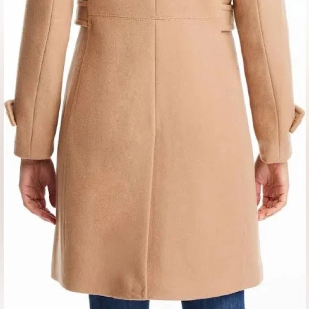 - Kate Spade Women's Sherpa trimmed caramel wool coat - Picture 3 of 5